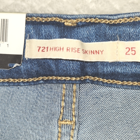 LEVI'S  721 HIGH RISE SKINNY JEANS WOMENS SIZE 25×30 NEW WITH TAGS - Picture 5 of 16